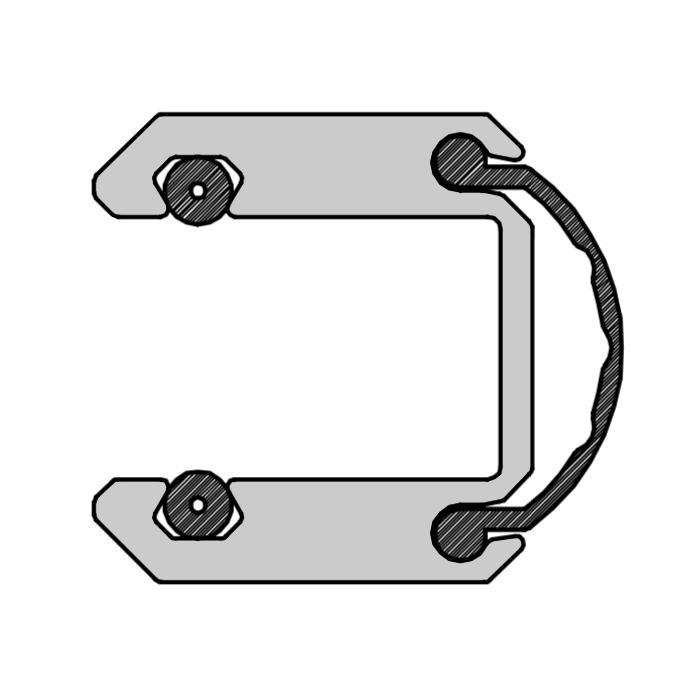 Glass clamp profile