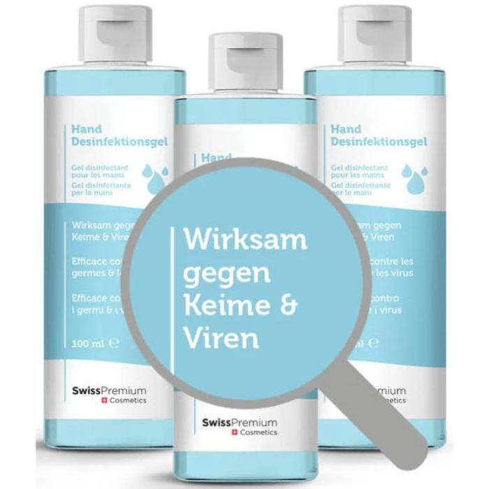 Wiesenberg Hand disinfectant gel, 3 x 100 ml