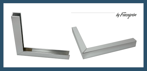 PureConnect - U-profile with groove for fixed glass in showers and interiors