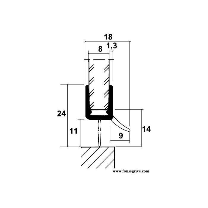 Joints de douche magnétiques 90° pour portes va-et-vient