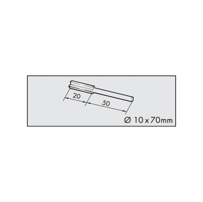 Fraise  rainurer HM (mtal dur), diamtre 10 mm, longueur 70 mm