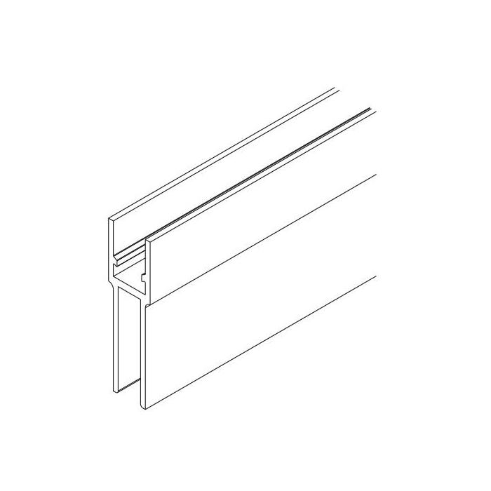 Hawa profil porteur/porte-glace, non perc, paisseur de verre jusqu'  10 mm