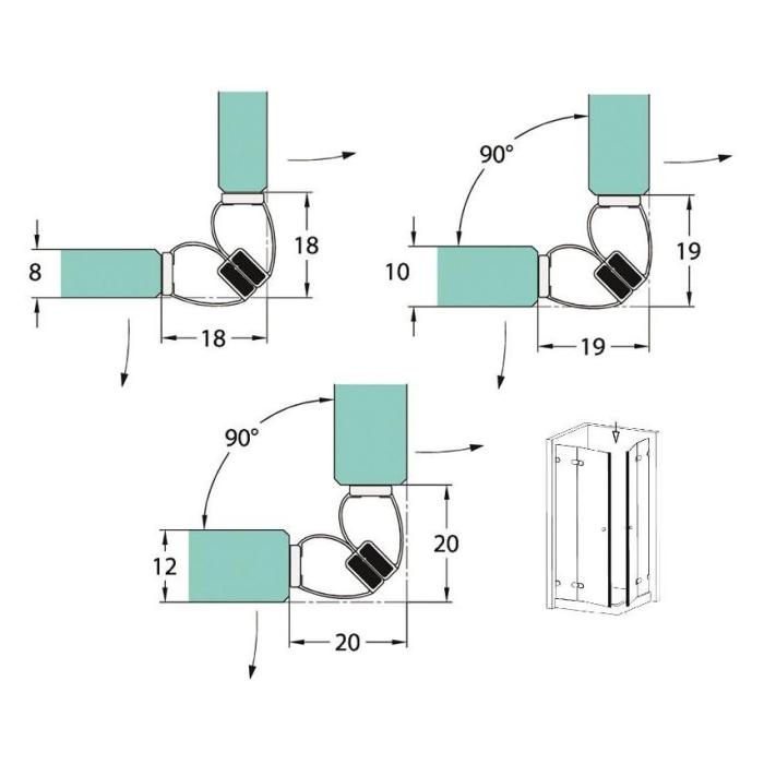 Joints de douche magntiques 90