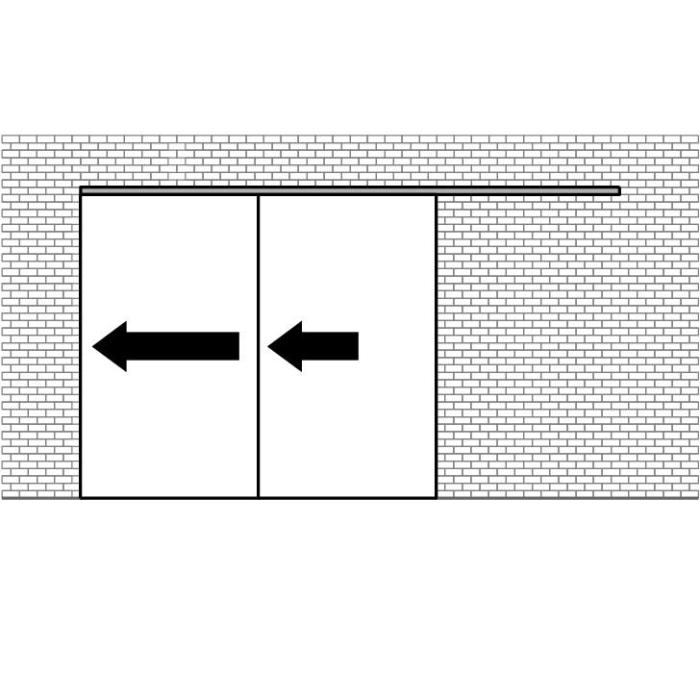 Portavant 60 twinline, Komplett-Set, einseitig, links schliessend, Teleskopfunktion, Synchro Move, 2x Comfort Stop und Auto Close