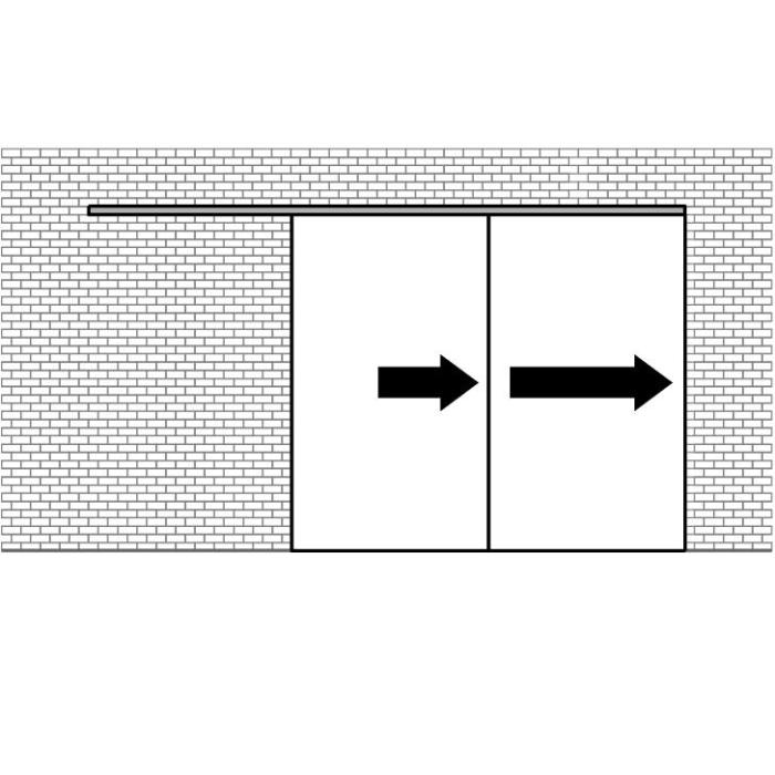 Portavant 60 twinline, Komplett-Set, einseitig, rechts schliessend, Teleskopfunktion, Synchro Move, 2x Comfort Stop und Auto Close