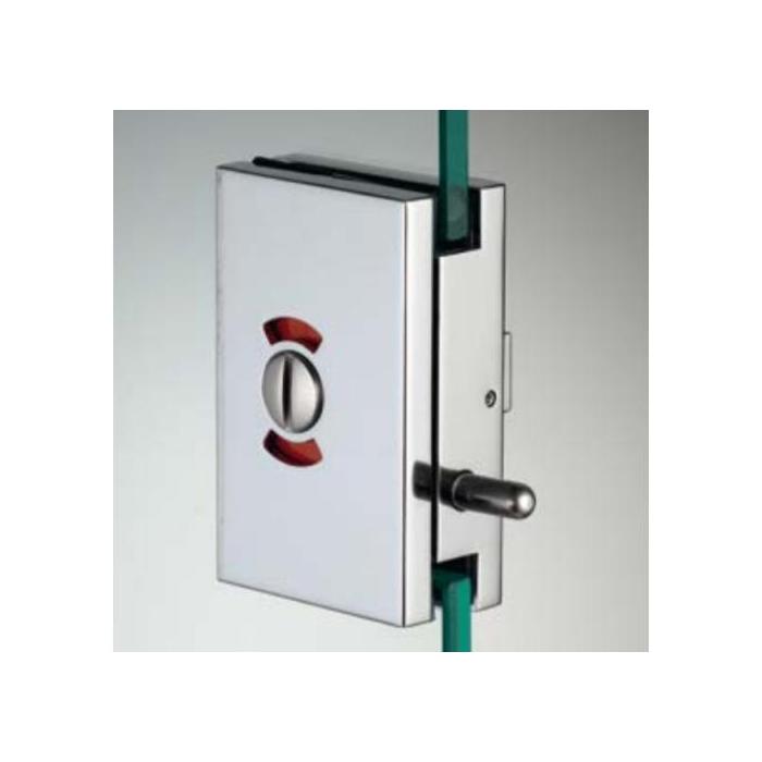 Serrure de porte Firenze avec bouton  verrou d'un ct et voyant (rouge/vert)