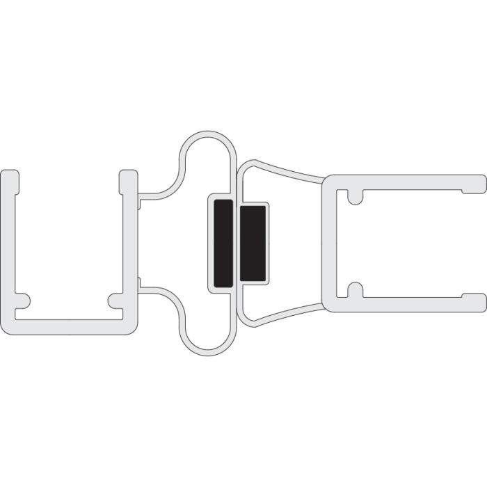 Joints de douche magnétiques 90° pour portes va-et-vient