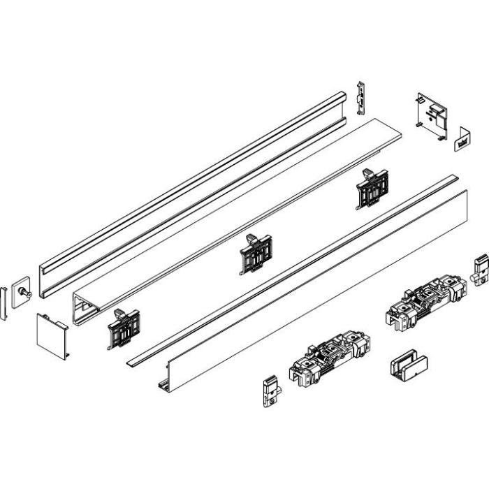 MUTO Comfort L 80 Schiebetrset, Flgeltrbreite 1050 mm, mit Glas-Oberlicht