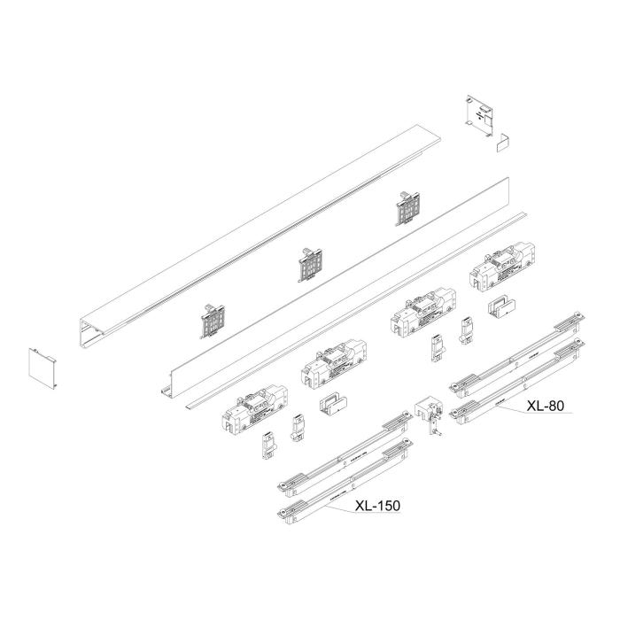 MUTO Comfort XL 80 Schiebetrset, fr zwei Flgel mit je Flgeltrbreite min. 810 mm