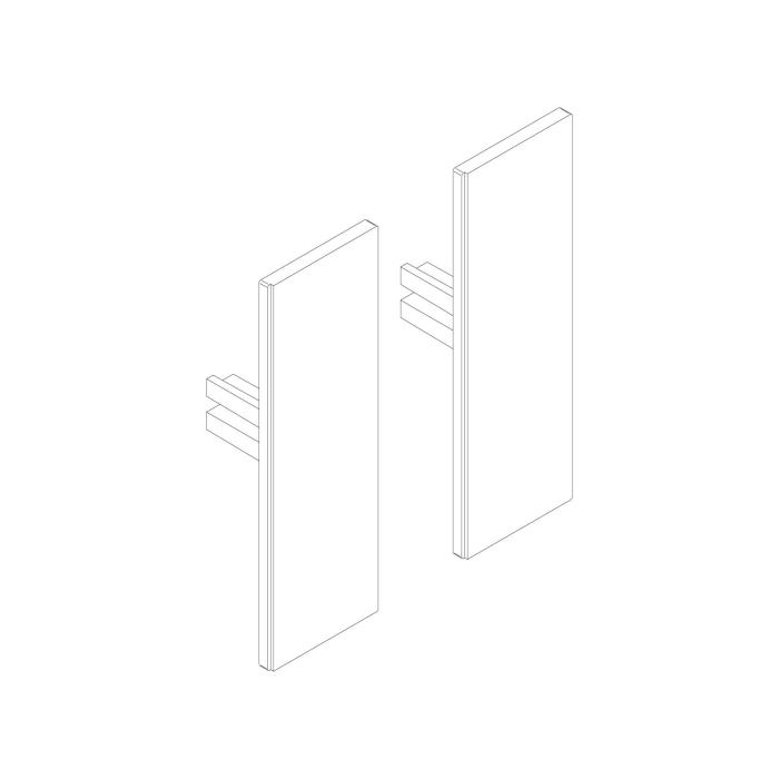 Paar Stirnabdeckungen fr Seitenteilprofil MUTO Comfort XL 80 und XL 150