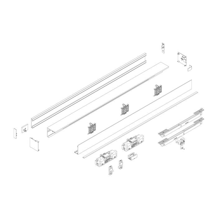 MUTO Comfort XL 80 Schiebetrset, Flgeltrbreite 850 mm, mit Glas-Oberlicht