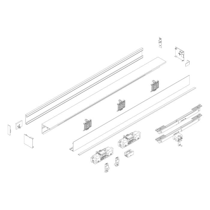 MUTO Comfort XL 150 Schiebetrset, Flgeltrbreite 1250 mm, mit Glas-Oberlicht