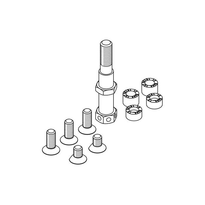 Suspension bolt M8 and mounting screws