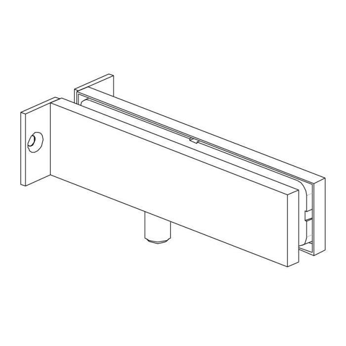 Fitting MX 1040 for overhead glass with pivot pin for VERTO