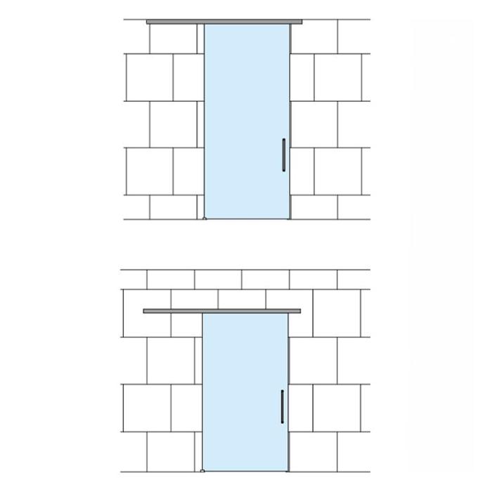 Fluido+ 110, Komplett-Set fr 1 Schiebetr, einflgelig, 2 x Soft-Close