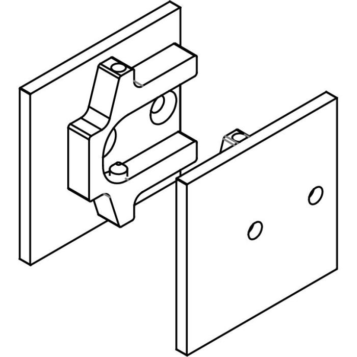 Seitliche Abdeckungen fr Fluido+ 70 und 110 mit Festglas fr Nischenmontage