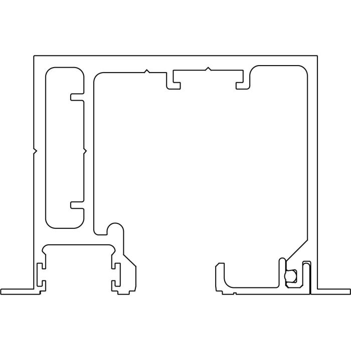 Set de rail de roulement pour Fluido+ 70 et 110 pour fixation sur faux-plafond, avec ou sans verre fixe