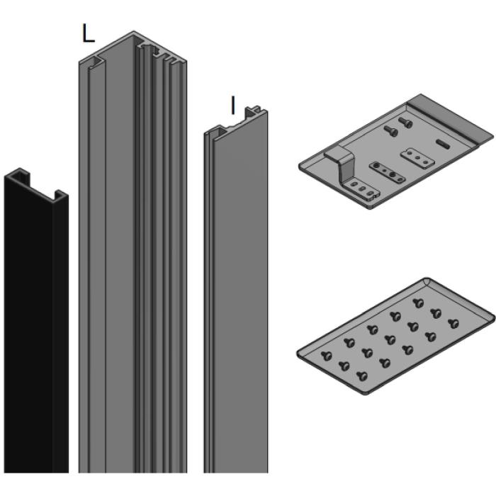 Portavant M 50, M 80, G 120 et 150, profil mural avec fonction de fermeture