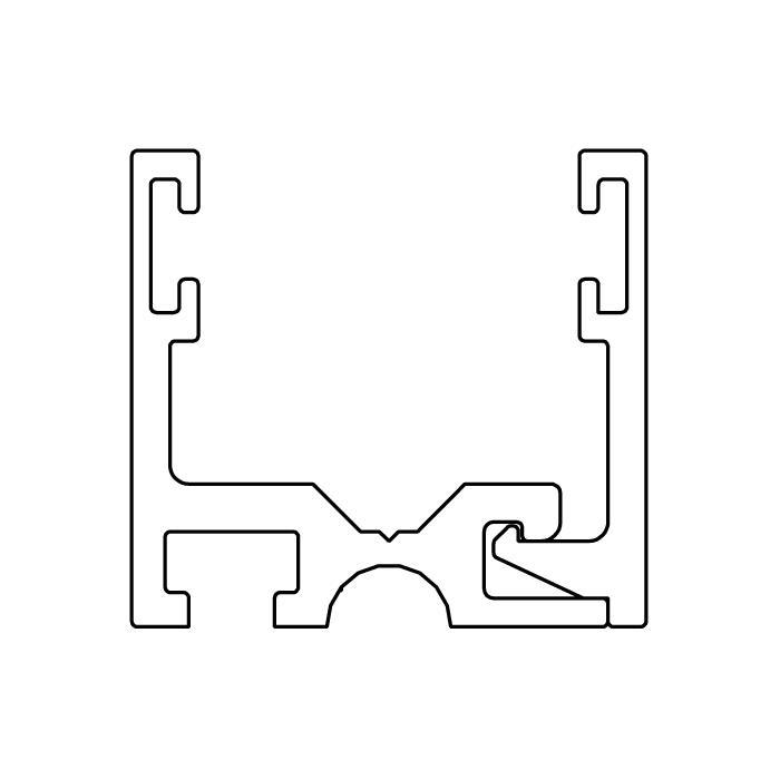 Glass clamp profile for fixed glass for Fluido+ 70 and 110