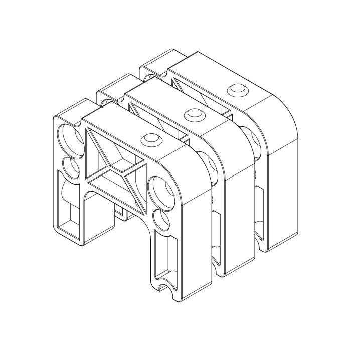 Fluido+ 70 wall connection for niche mounting, set of 3 pcs