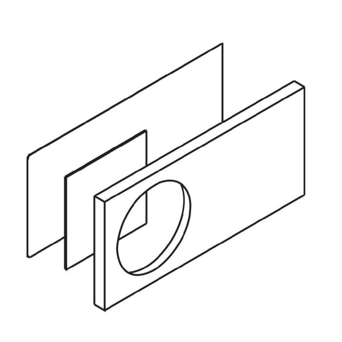 Handle, for gluing, 156x73 mm, unit = 2 pcs.