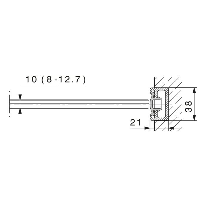 Wall profile, undrilled, without seal profile