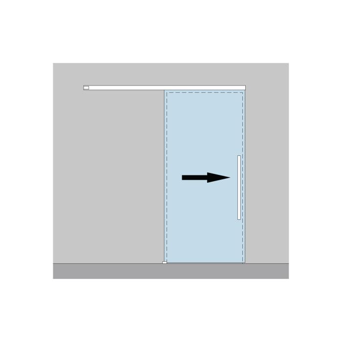 MUTO Premium Self-Closing 120 sliding door set, right-closing, hinged door width 950 mm