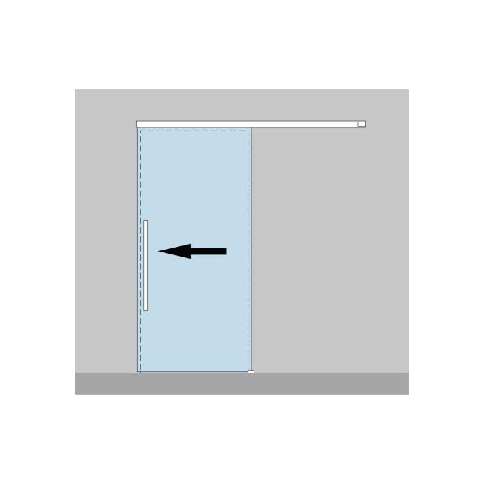 MUTO Premium Self-Closing 120 sliding door set, left-closing, hinged door width 950 mm