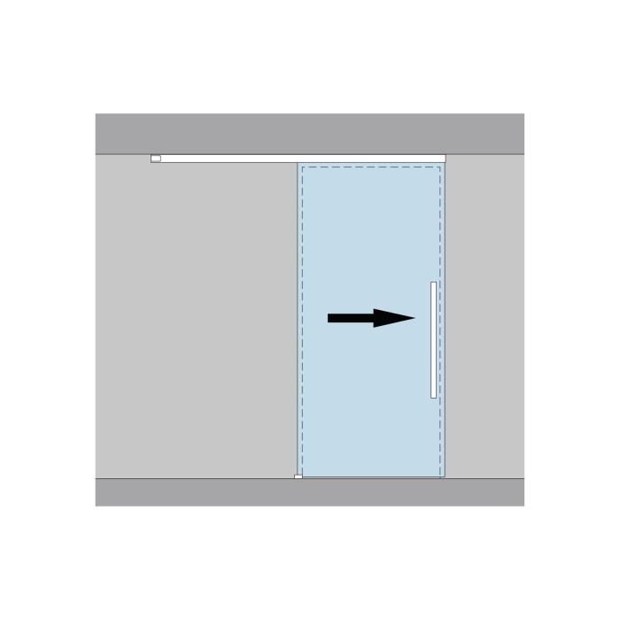 MUTO Premium Self-Closing 120 sliding door set, right-closing, hinged door width 950 mm