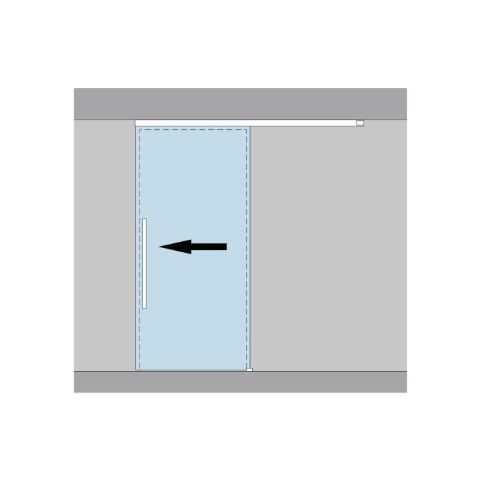 MUTO Premium Self-Closing 120 sliding door set, left-closing, hinged door width 950 mm