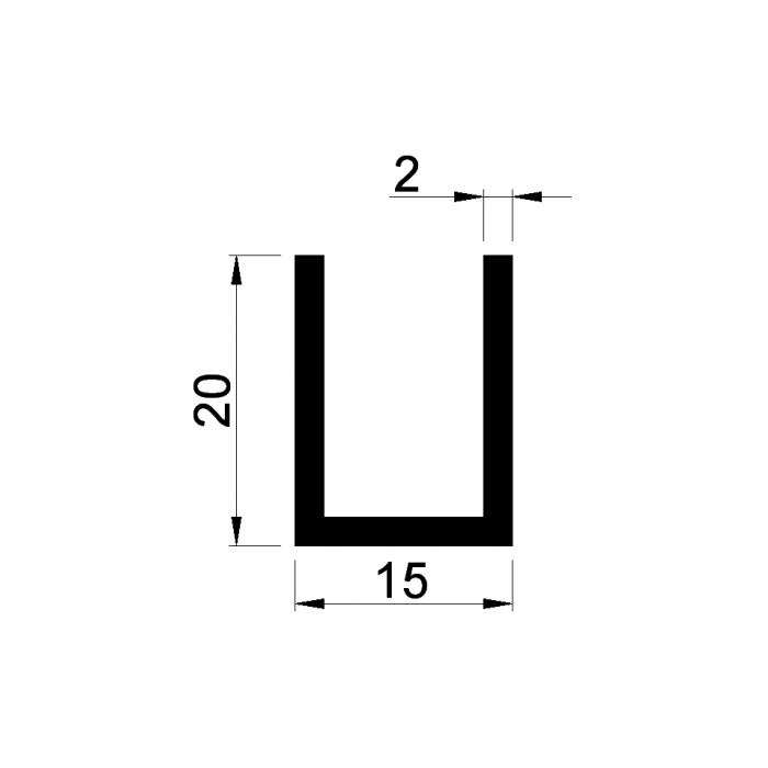 Glaskantenschutz U-Profil 20,76-21,52mm / 6m