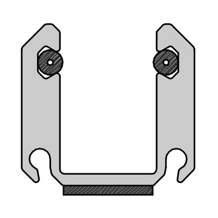 Profil de serrage pour verre fixe