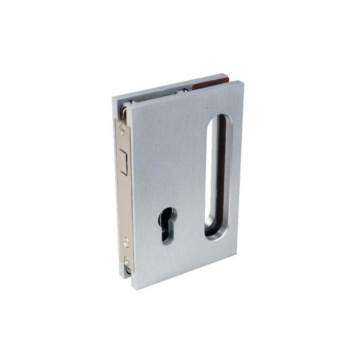 Lock with hook for sliding doors, for cylinder euro