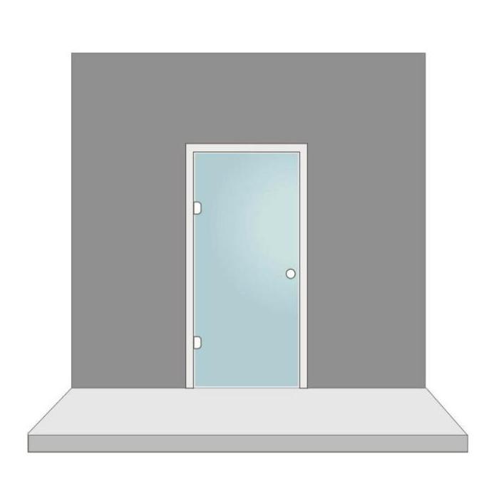 Zargenprofil-Set AUGUSTA, für eine Tür, mit Eckwinkel, Fräsung für Schliessfenster, Bohrungen für Scharniere, schwarze Dichtungen