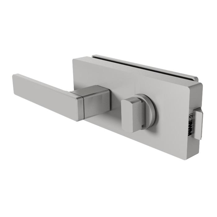 MWE lock Akzent EVO WC with lock latch, bolt knob on one side and lever handle on both sides