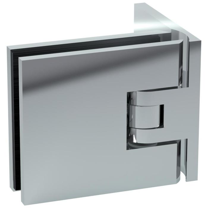 Shower door hinge Milano Original for saunas with slotted hole plate