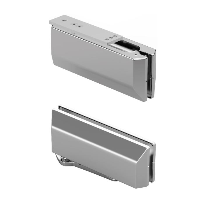 Biloba DUO, set hinges hydraulic, upper and lower, for heavy doors