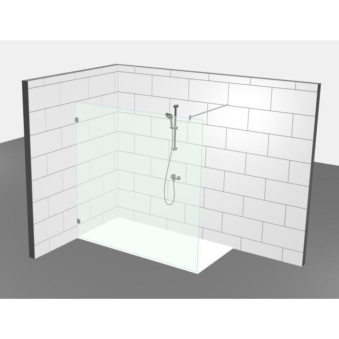 simpleShower, complete set 8, walk-in shower with stabilisation bar