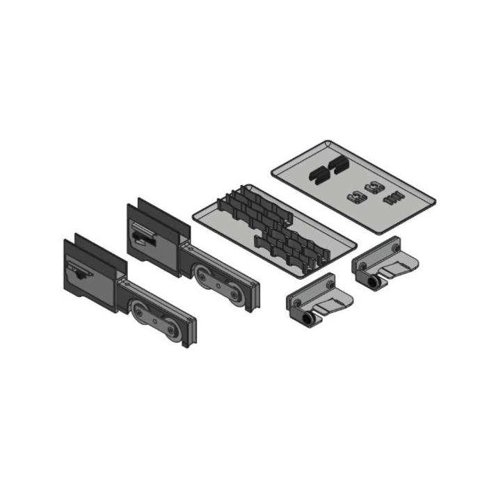 Atrivant 80, sliding sash accessory set for left-closing systems, WITHOUT Comfort Stop and Perfect Close, for low ceiling track
